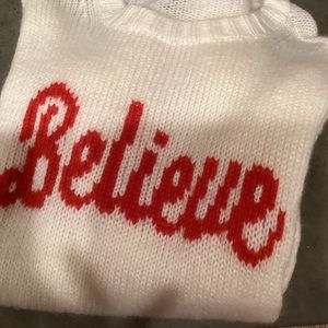 Wooden Ships Believe Christmas Sweater.
